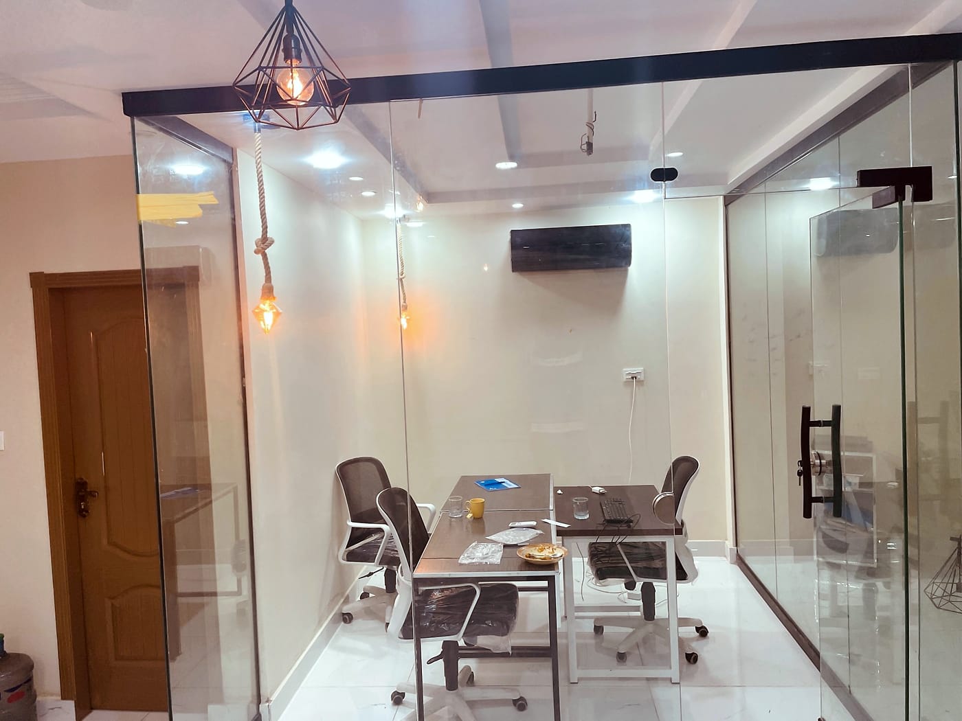 A two-person private office at CodeUp Spaces, Wapda Town